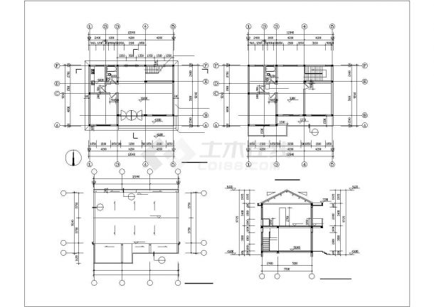 5套别墅建筑结构施工图纸（含设计说明）-图二