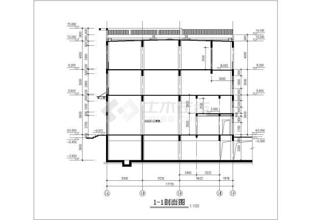 某市区娱乐城大楼建筑cad大样图-图二