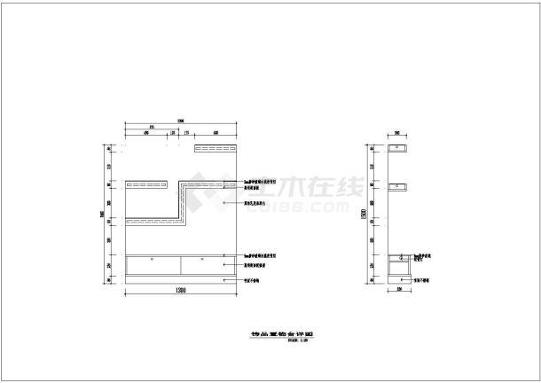 某景区CAD建筑施工图纸-图二