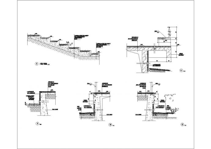 某围墙栏杆CAD平立剖施工构造设计图纸_图1
