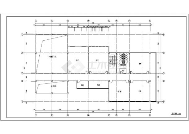 某大学生活动中心设计CAD平立面建筑施工图-图一