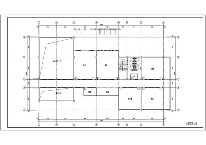 某大学生活动中心设计CAD平立面建筑施工图_图1