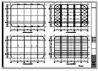 某28m跨度管桁架溜冰场屋盖结构施工cad图_溜冰场屋盖施工_图1
