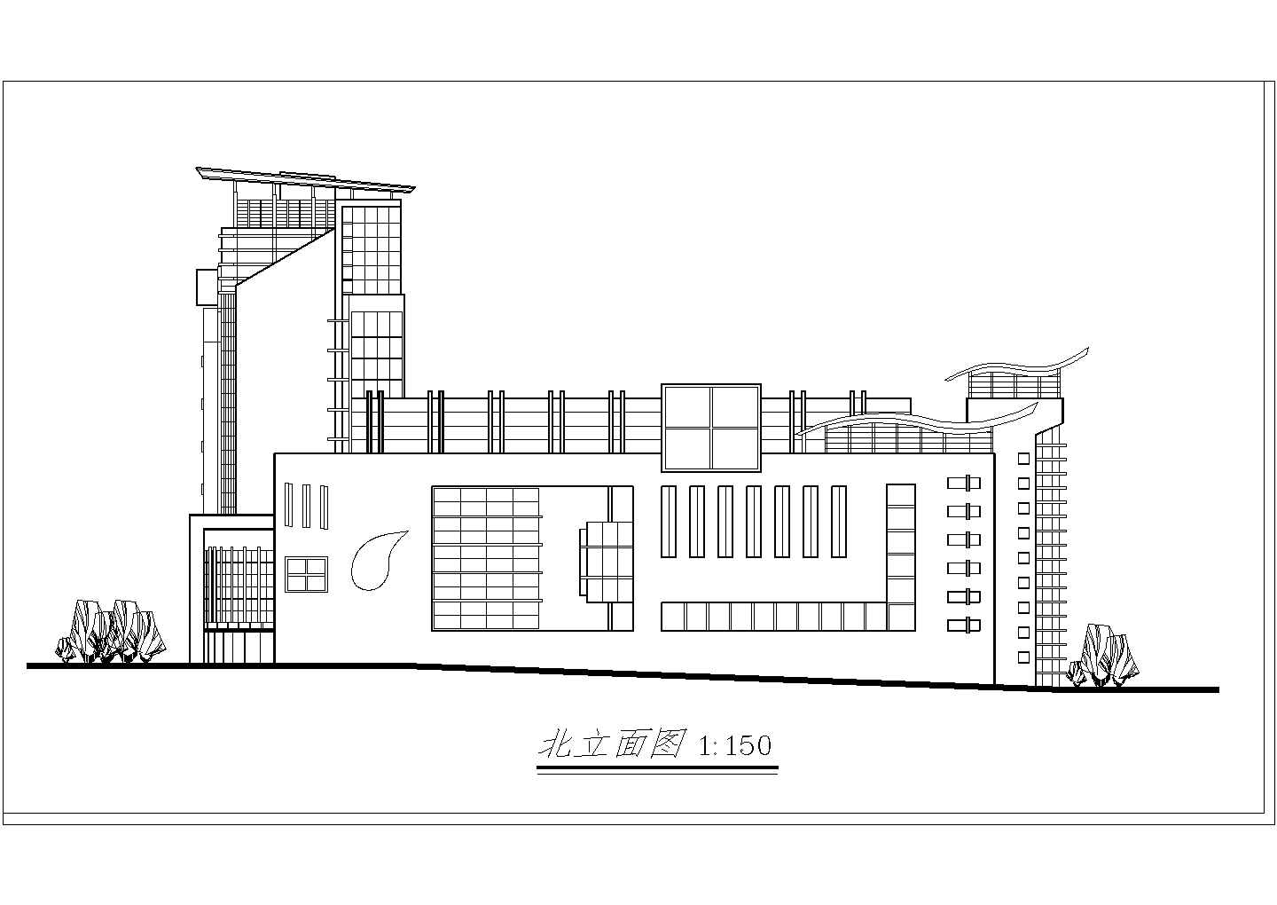 某多层框混结构大酒店设计cad详细建筑方案图纸