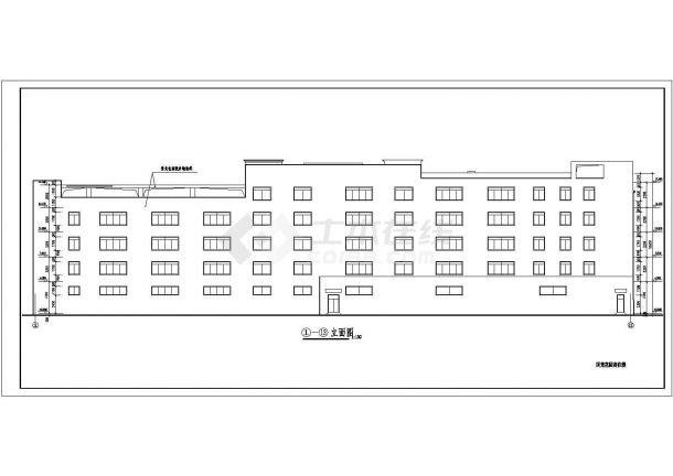 成都市斓居花园小区4650平米5层框架结构住宅楼建筑设计CAD图纸-图一