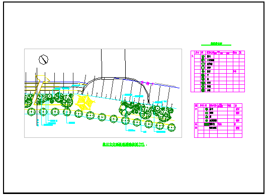 某河道治理绿化图CAD施工设计图纸_图1