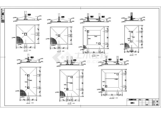 嘉兴市某工业园5400平米左右五层混合结构办公楼结构设计CAD图纸-图一