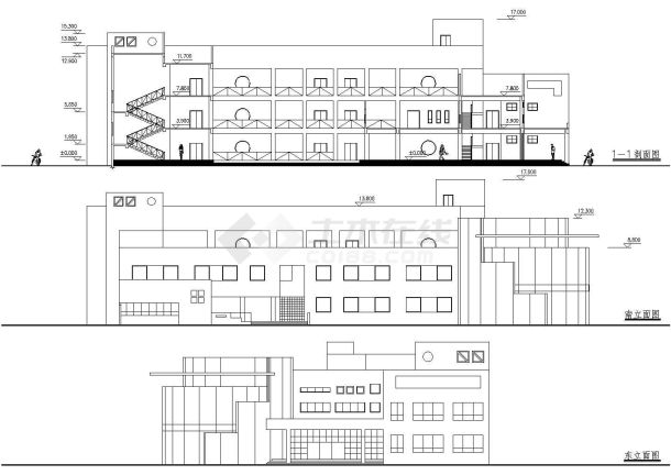 江西省辽阳市和平区南宁幼儿园某街道分校区新建装修CAD图纸-图二