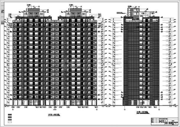 1.5万平米18层剪力墙住宅楼平立剖面设计CAD图纸（含机房层和架空层）-图一