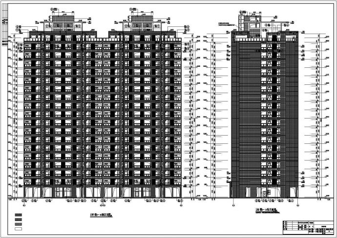 1.5万平米18层剪力墙住宅楼平立剖面设计CAD图纸（含机房层和架空层）_图1