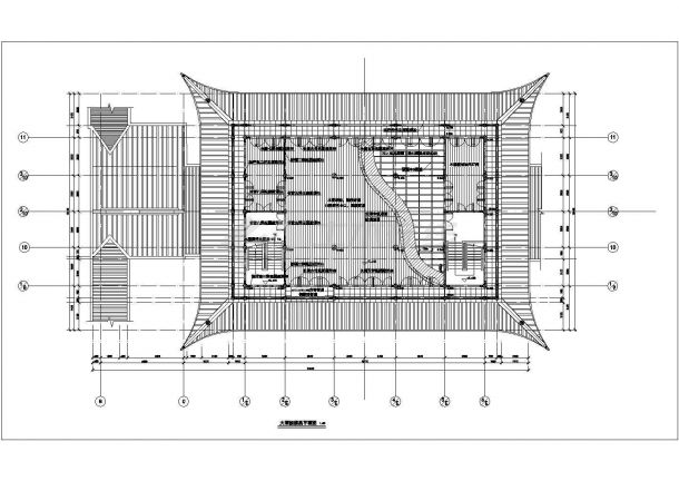 大观楼古建出图方案文本-大观楼楼层CAD建筑平面图-图一