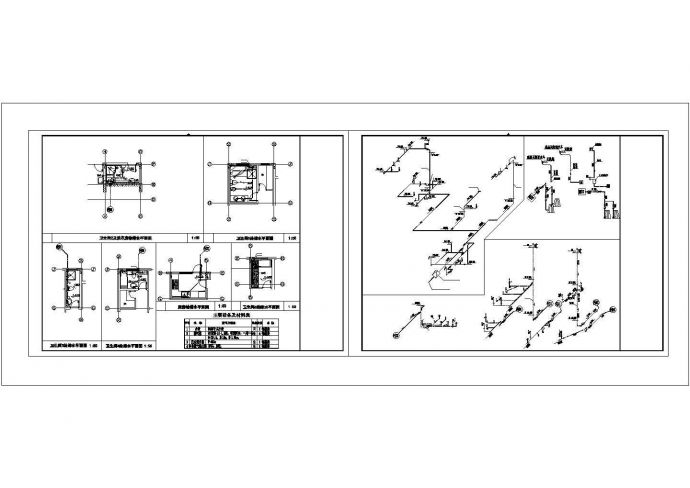 [上海]二层独栋别墅区给排水CAD施工图纸_图1