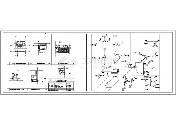 [上海]二层独栋别墅区给排水CAD施工图纸-图二