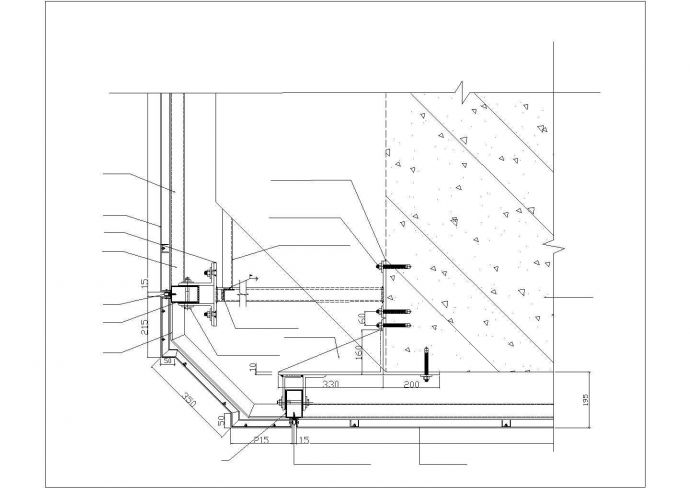 铝板幕墙详图设计cad图纸_图1