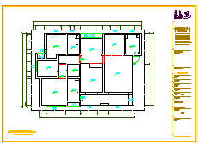 中式-四室两厅家装设计cad施工图