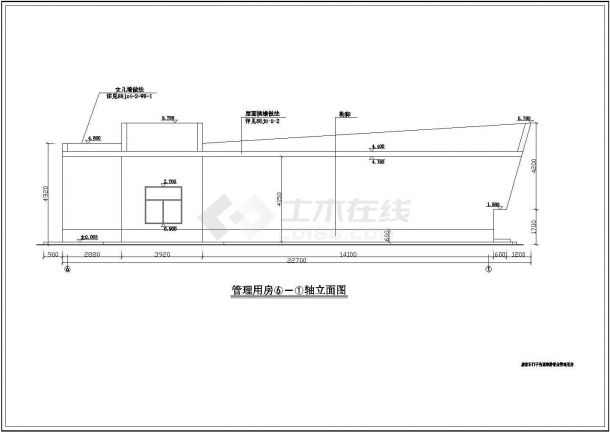 康家石门子旅游景点管理用房（一层框架结构）设计cad全套建筑施工图（含设计说明）-图二