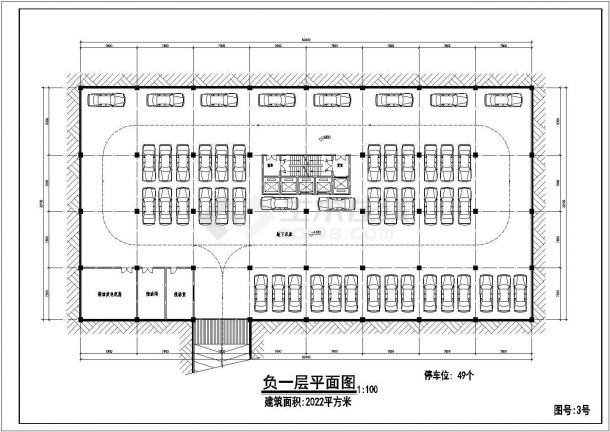重庆佳乐大厦（高层剪力墙结构）设计cad建筑方案图（含总平面图及技术经济指标）-图二