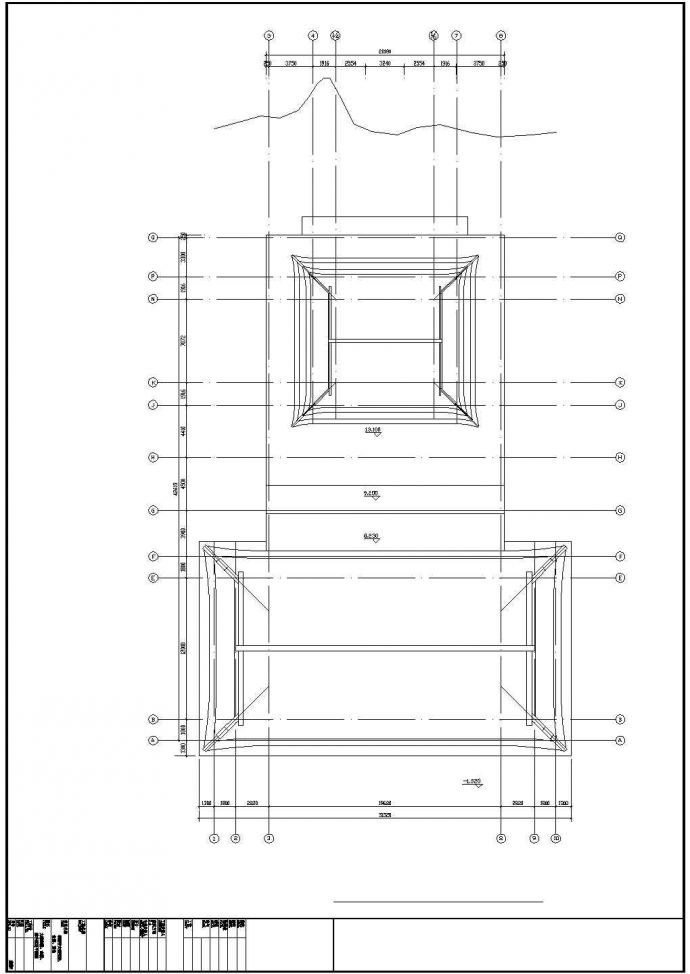 华藏寺大雄宝殿CAD建筑施工图平面图_图1