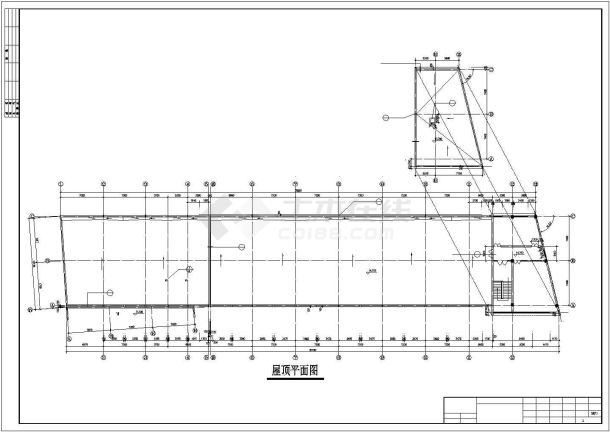 阜阳市某市政单位5300平米五层钢混结构办公楼建筑设计CAD图纸-图一