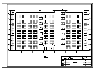 某市七层框架结构大学教学楼建筑施工cad图(含计算书，结构图)-图一