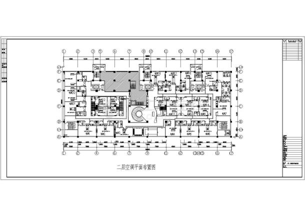 某餐厅空调布置设计cad平面施工图-图一