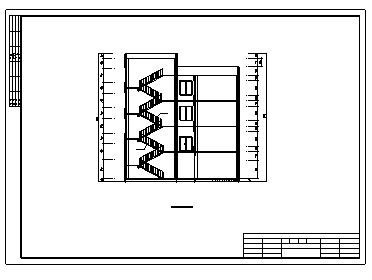 某县城某四层钢筋混凝土框架结构第三中学教学楼建筑施工cad图(含计算书，毕业设计)-图一