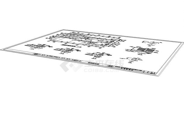 新疆华春文化广场投标方案-建施08-管理房基础结构-图一
