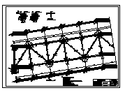 输送机栈桥设计_某钢桁架结构带式输送机栈桥结构施工cad图纸-图二