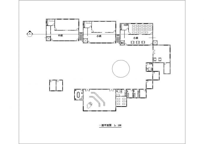 北京市石景山区实验幼儿园宿舍楼装修设计CAD图纸_图1