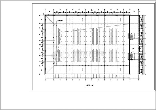2层综合市场建筑施工cad非常标准图纸-图二