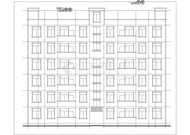 南宁市碧水家园小区1600平米6层砖混结构住宅楼全套建筑设计CAD图纸-图二