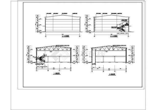 某2层框架车间CAD建筑设计施工图-图二