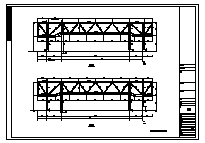 某二楼小区钢结构天桥结构施工cad图_天桥施工-图二