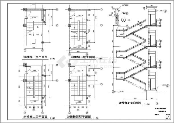 某校区教学楼施建全套建施CAD图-图二