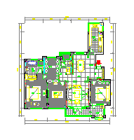 欧式-3室2厅2卫-四季花园住宅装修设计cad图纸-图二