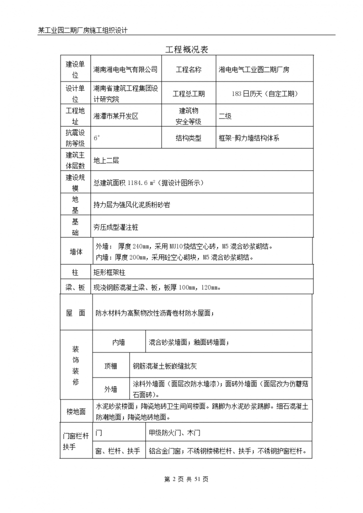 某工业园二期厂房详细施工组织设计方案-图二