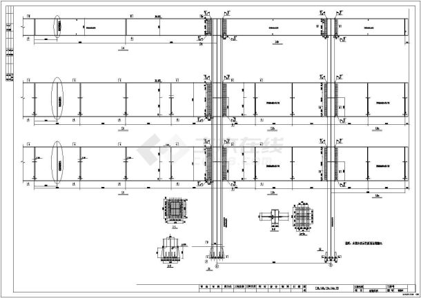 宿迁 三层钢结构过街天桥设计详细建筑施工图-图二