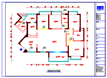 欧式-三室两厅170㎡-锦瑟住宅装修设计cad图纸（全）-图一