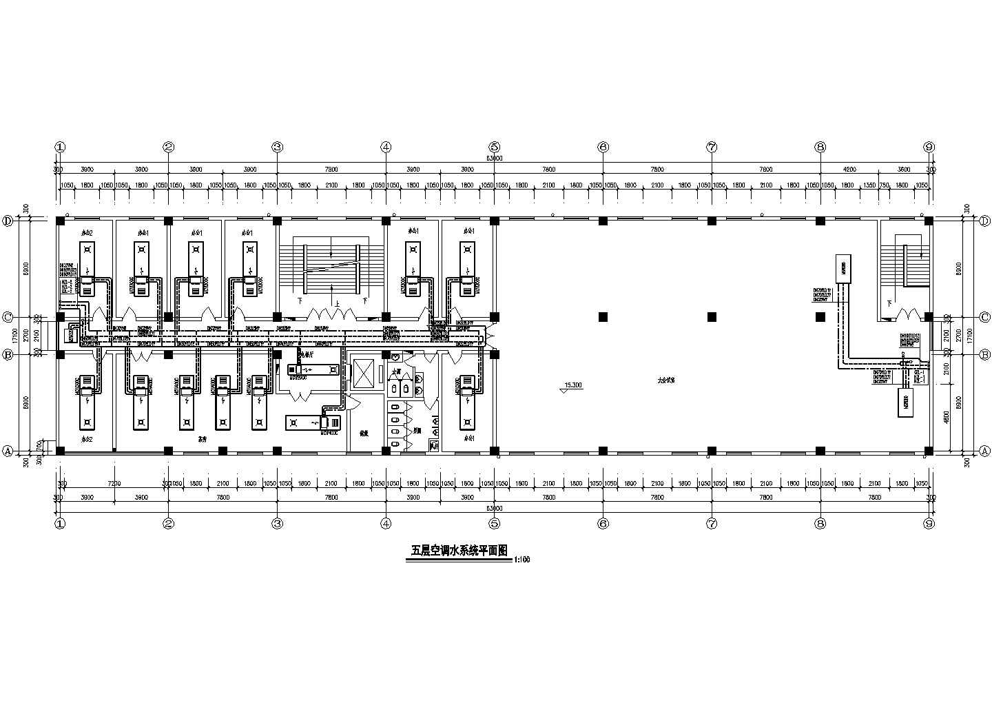 某酒店中央空调设计cad施工方案图
