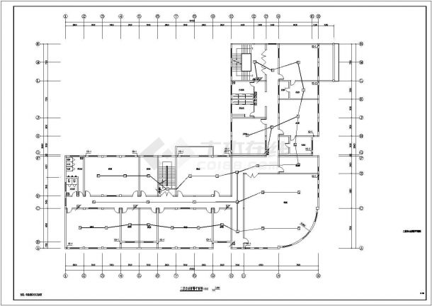 武汉某大学7800平米7层框架结构办公实验楼电气系统CAD设计图纸-图二
