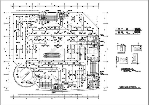 某商场全套空调平面设计cad施工方案图-图二