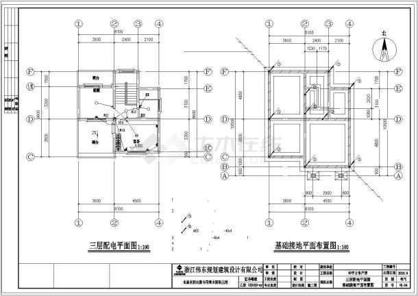 三层别墅基础方案框架基础详图带效果图-图二