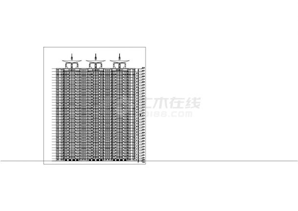 台州市鼎盛花园小区32层剪力墙结构住宅楼平立面设计CAD图纸-图二
