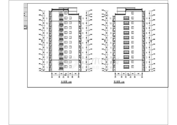 济南某小高层住宅CAD建筑设计施工图-图一