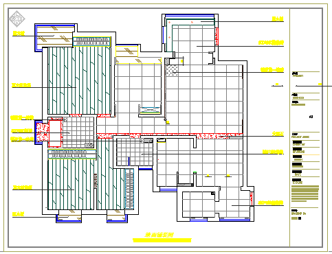 中式-三室两厅雅居装修设计cad施工图-图二