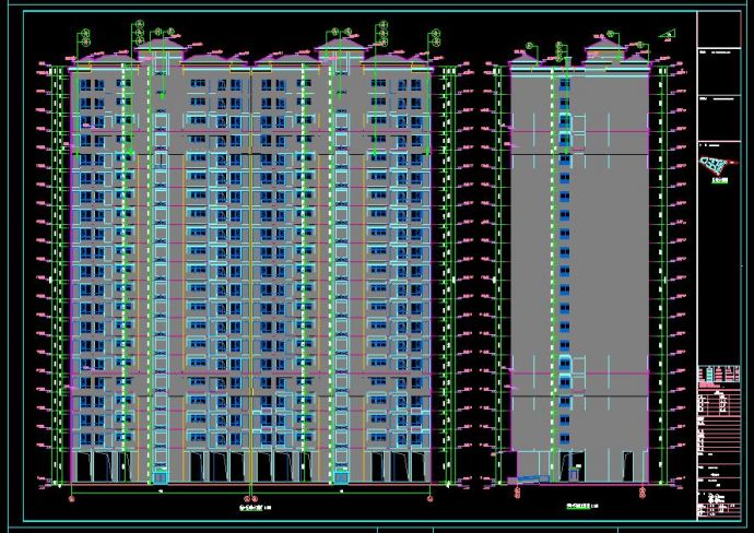 21层高层住宅建筑设计施工图_图1