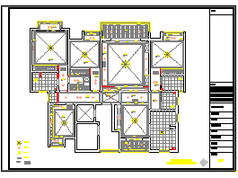 美式-四室两厅住宅装修设计cad施工图-图一