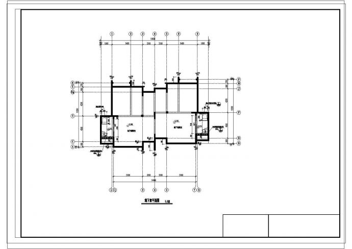 地下1地上3+1夹层双拼别墅建筑cad图纸_图1