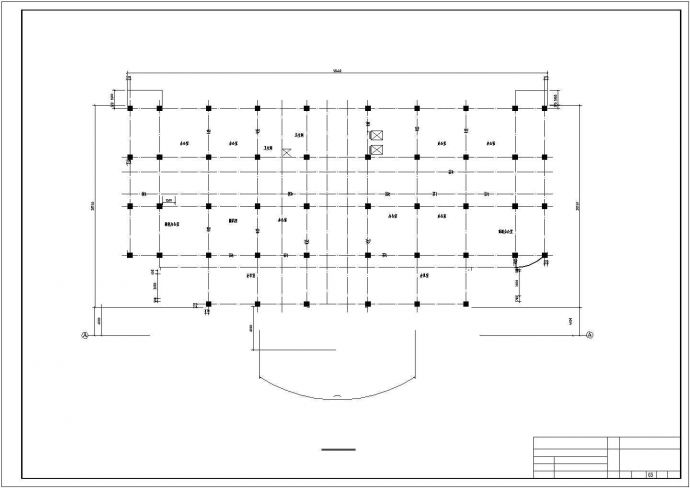 合肥某公司6600平米6层钢混框架结构办公综合楼建筑设计CAD图纸_图1