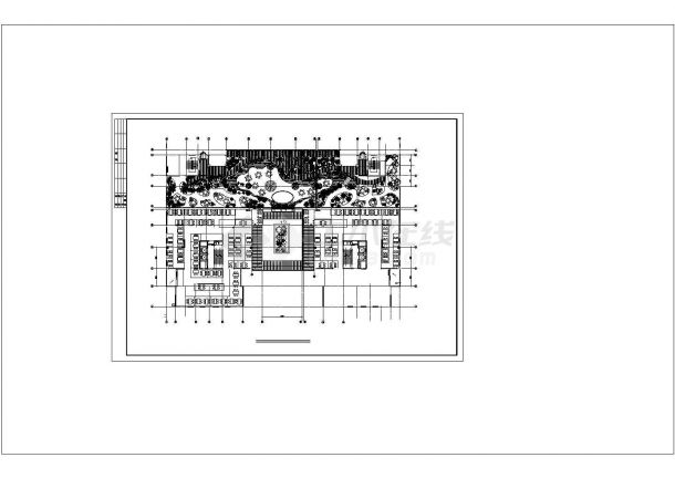 某商务会所室内景观方案设计cad图(含平面图)-图一